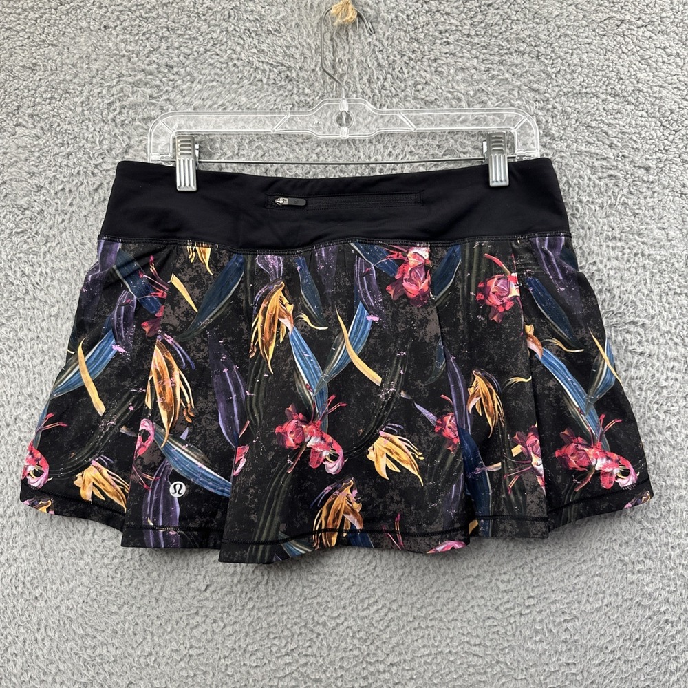 Lululemon Pace Rival Mid Rise Skirt Skort Veiled Floral Athletic Tennis Women 8